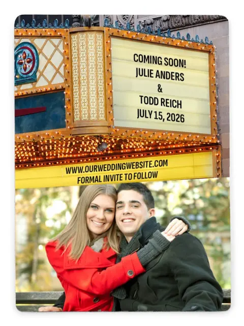 Marquee Theater | Save the Date Magnets