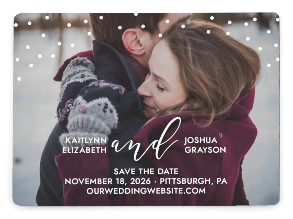 Brushed Confetti | Save the Date Magnets