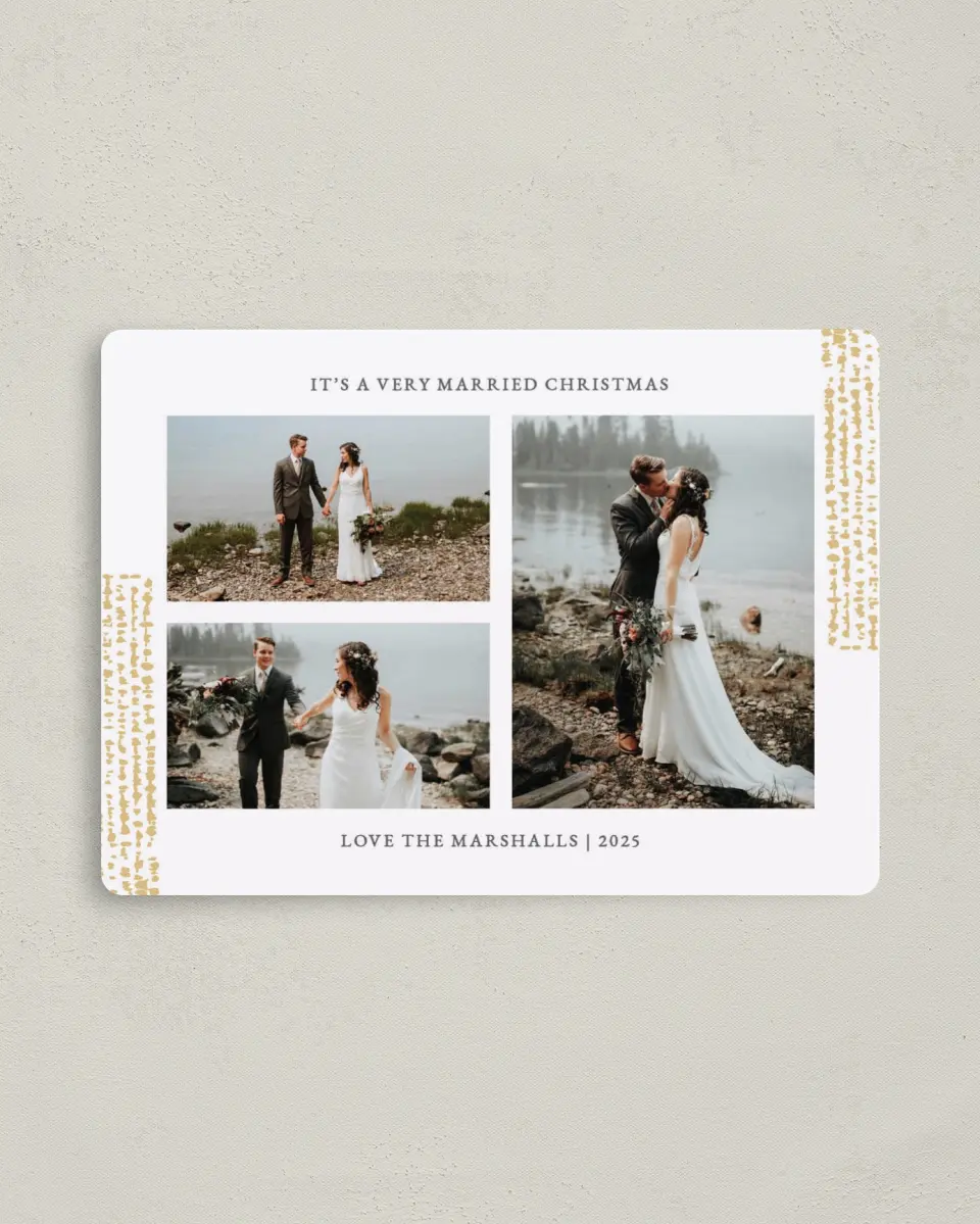 This is a 4" x 5½" Christmas Card called Abundant Love printed in full color with a Luxe Satin finish