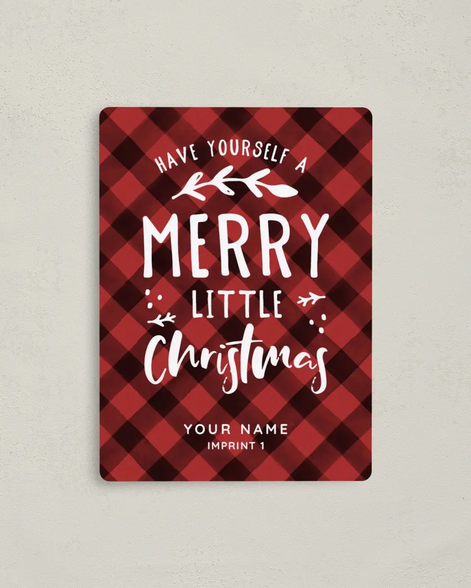 This is a 4" x 5½" Christmas Card called Bold Christmas printed in full color with a Luxe Satin finish