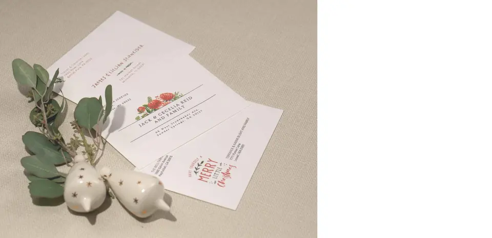 Christmas Card Envelope with Optional Guest Addressing
