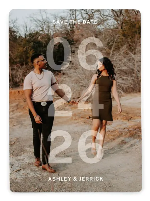 Overlaid Date | Save the Date Magnets