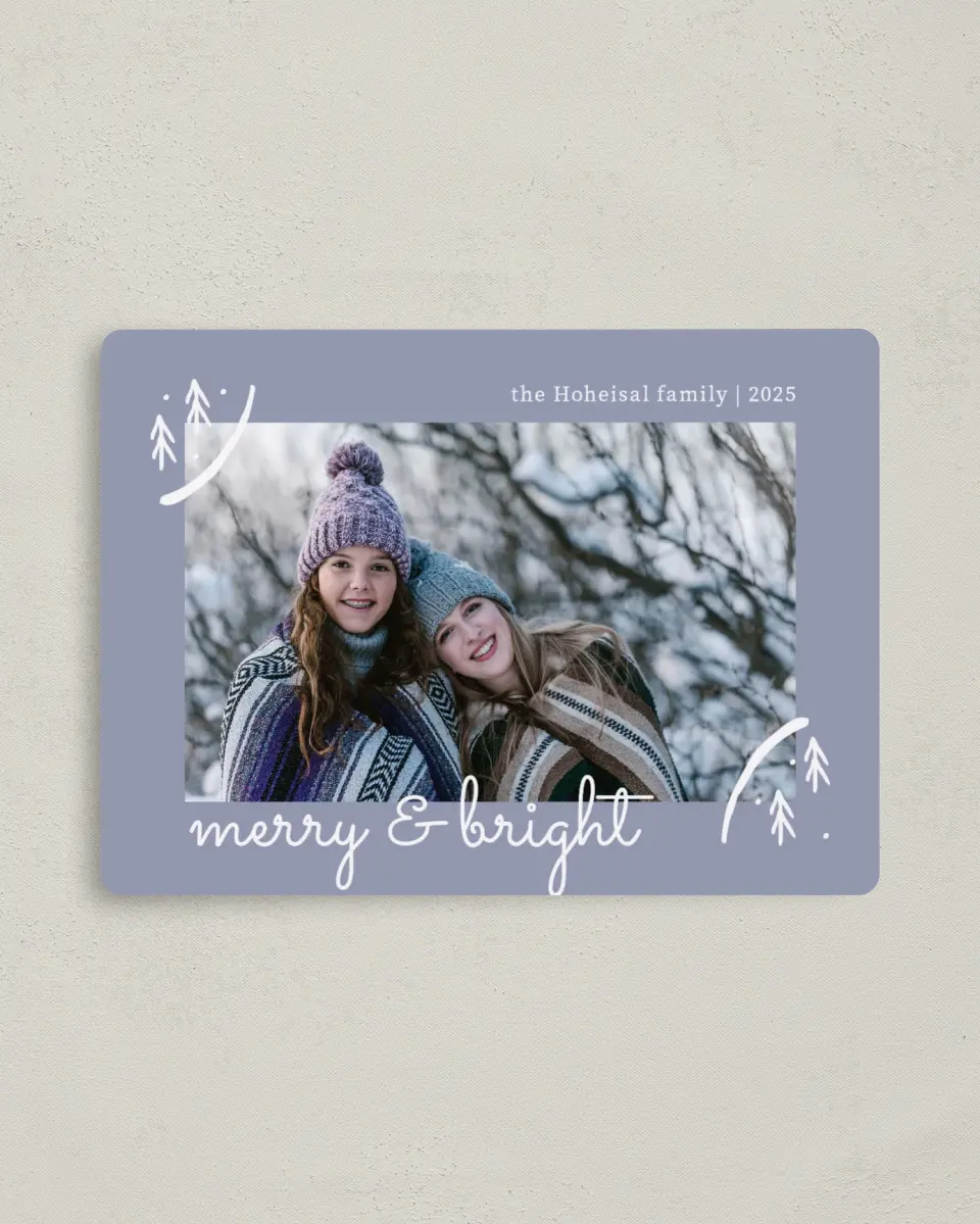 This is a 4" x 5½" Christmas Card called Winter Wonderland printed in full color with a Luxe Satin finish