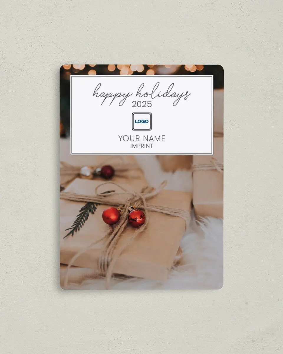 This is a 4" x 5½" Christmas Card called Home Sweet Home printed in full color with a Luxe Satin finish