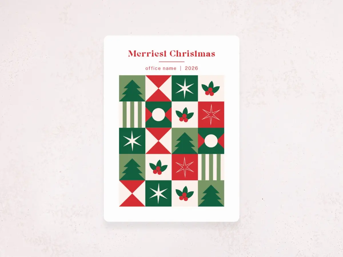 Christmas Card Magnet