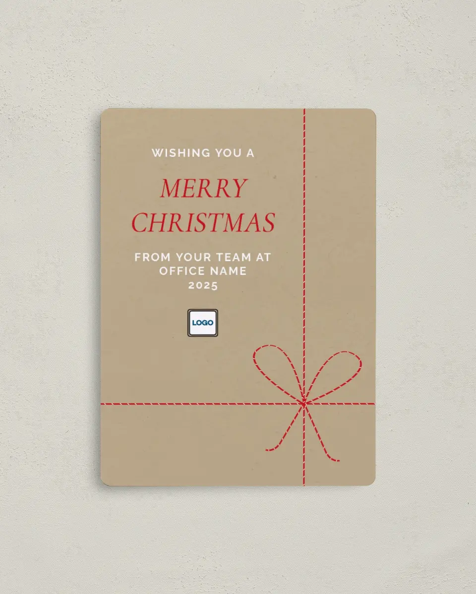 This is a 4" x 5½" Christmas Card called Gifted Gratefulness printed in full color with a Luxe Satin finish