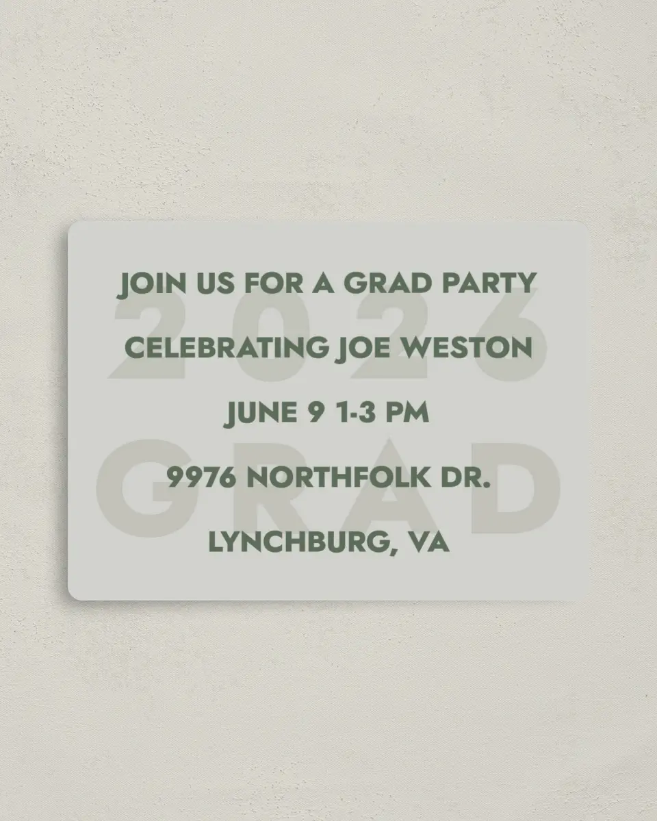 This is a 4" x 5½" Graduation Announcement Magnet called Celebrating the Grad printed in full color with a Luxe Satin finish