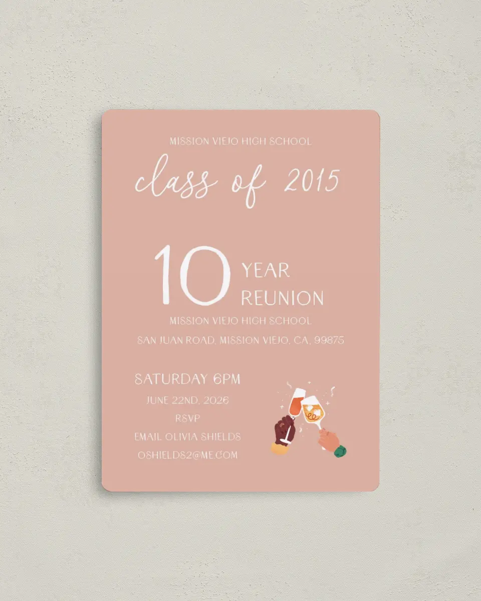 This is a 4" x 5½" Class Reunion called Beautiful Belonging printed in full color with a Luxe Satin finish