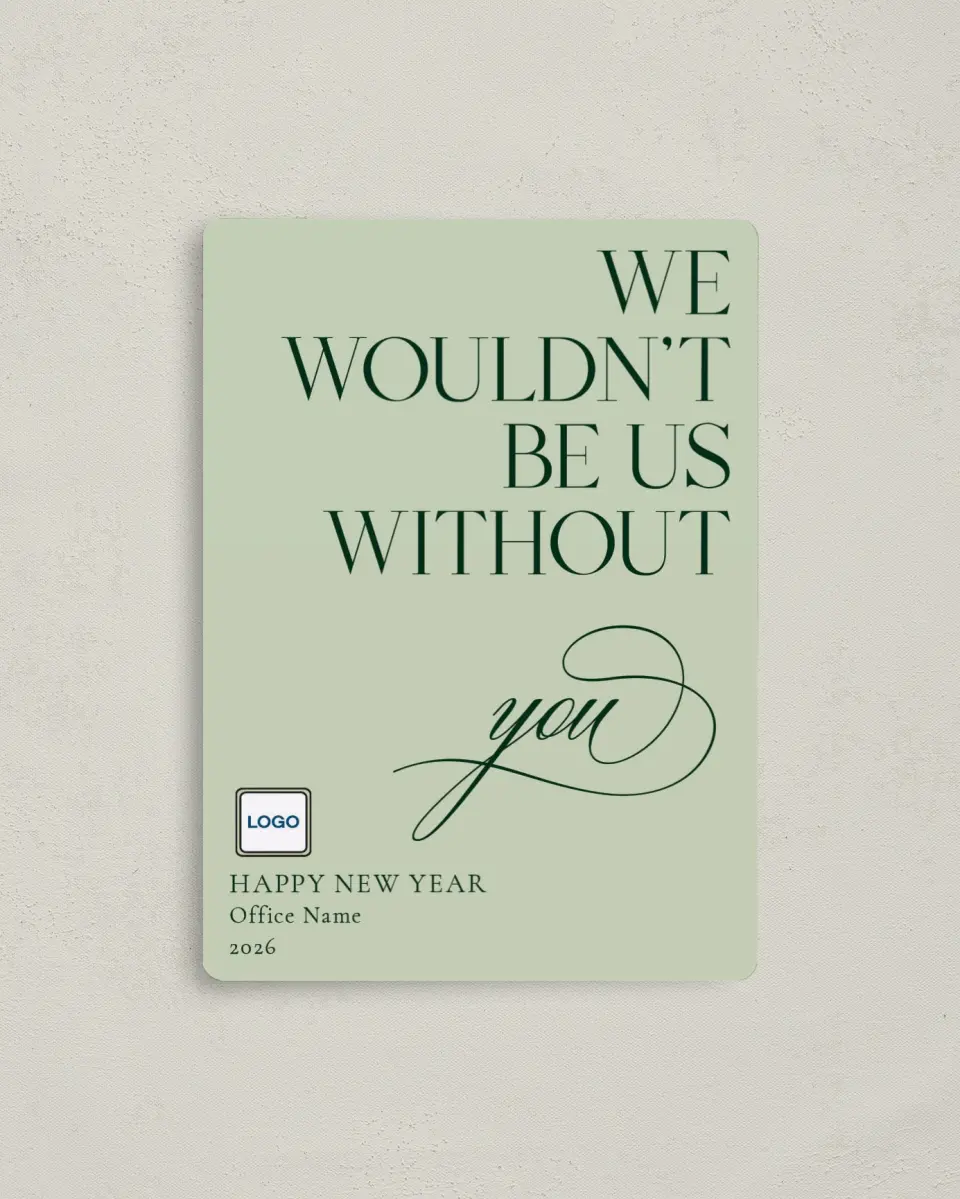 This is a 4" x 5½" Christmas Card called Simple Holiday printed in full color with a Luxe Satin finish