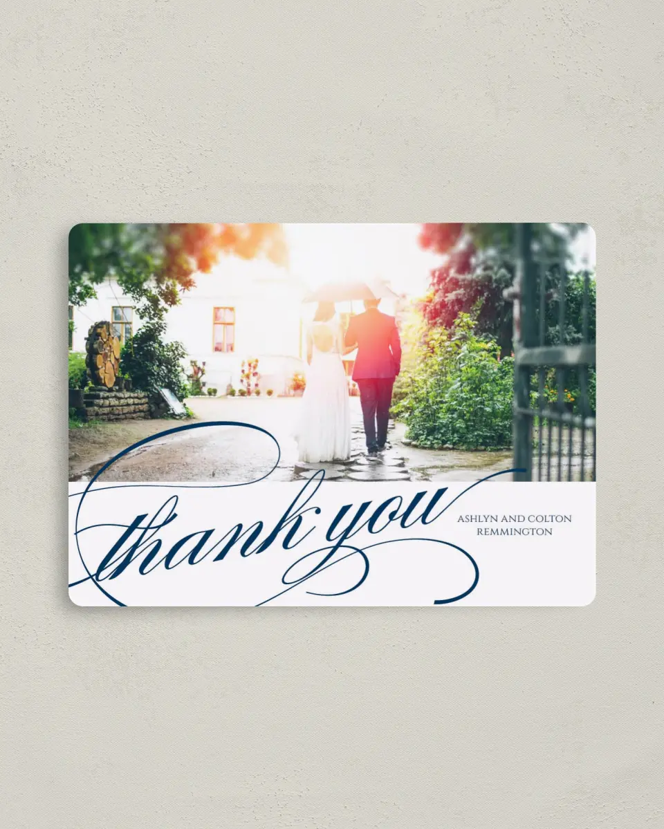 This is a 4" x 5½" Thank You Magnet called Glam District printed in full color with a Luxe Satin finish