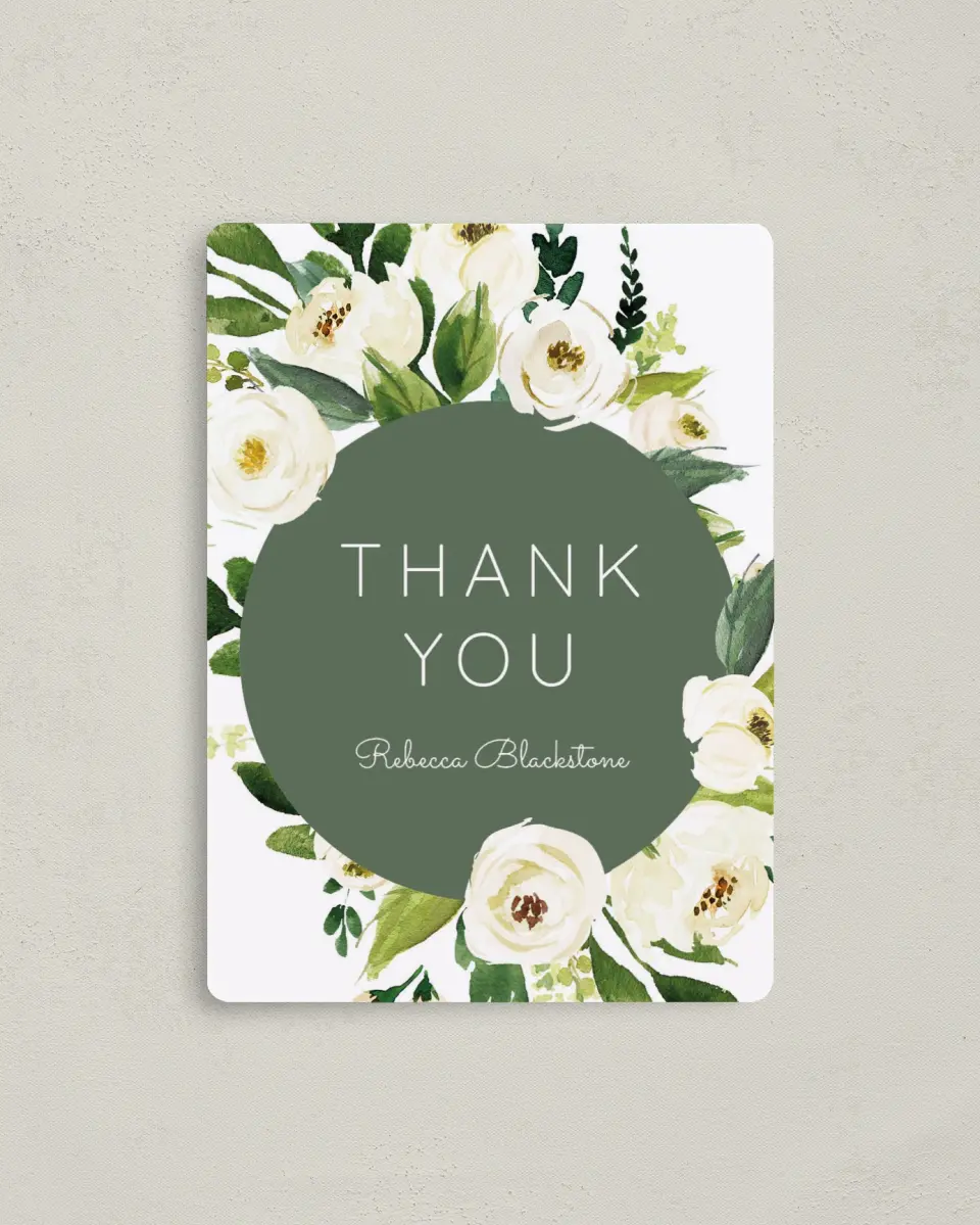 This is a 4" x 5½" Newlywed called Bridal Blooms printed in full color with a Luxe Satin finish