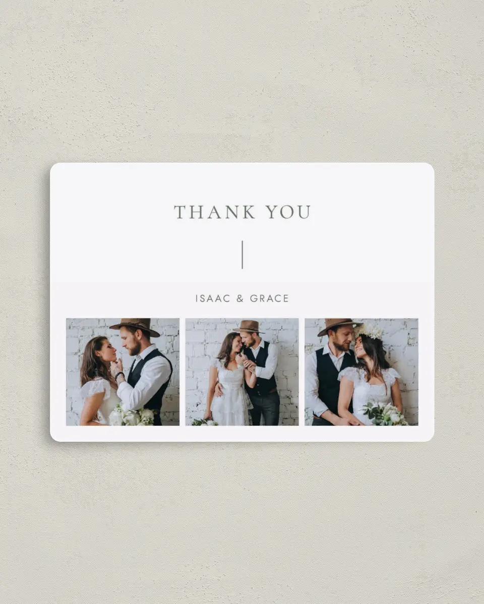 This is a 4" x 5½" Thank You Magnet called Sweet & Neat printed in full color with a Luxe Satin finish