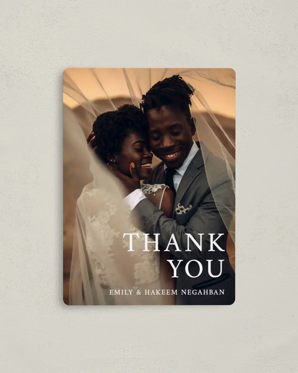 This is a 4" x 5½" Thank You Magnet called Timeless Truth printed in full color with a Luxe Satin finish