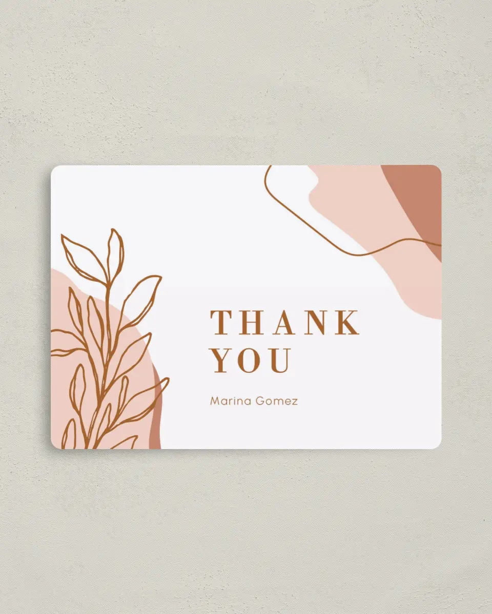 This is a 4" x 5½" Newlywed called Contemporary Miss printed in full color with a Luxe Satin finish