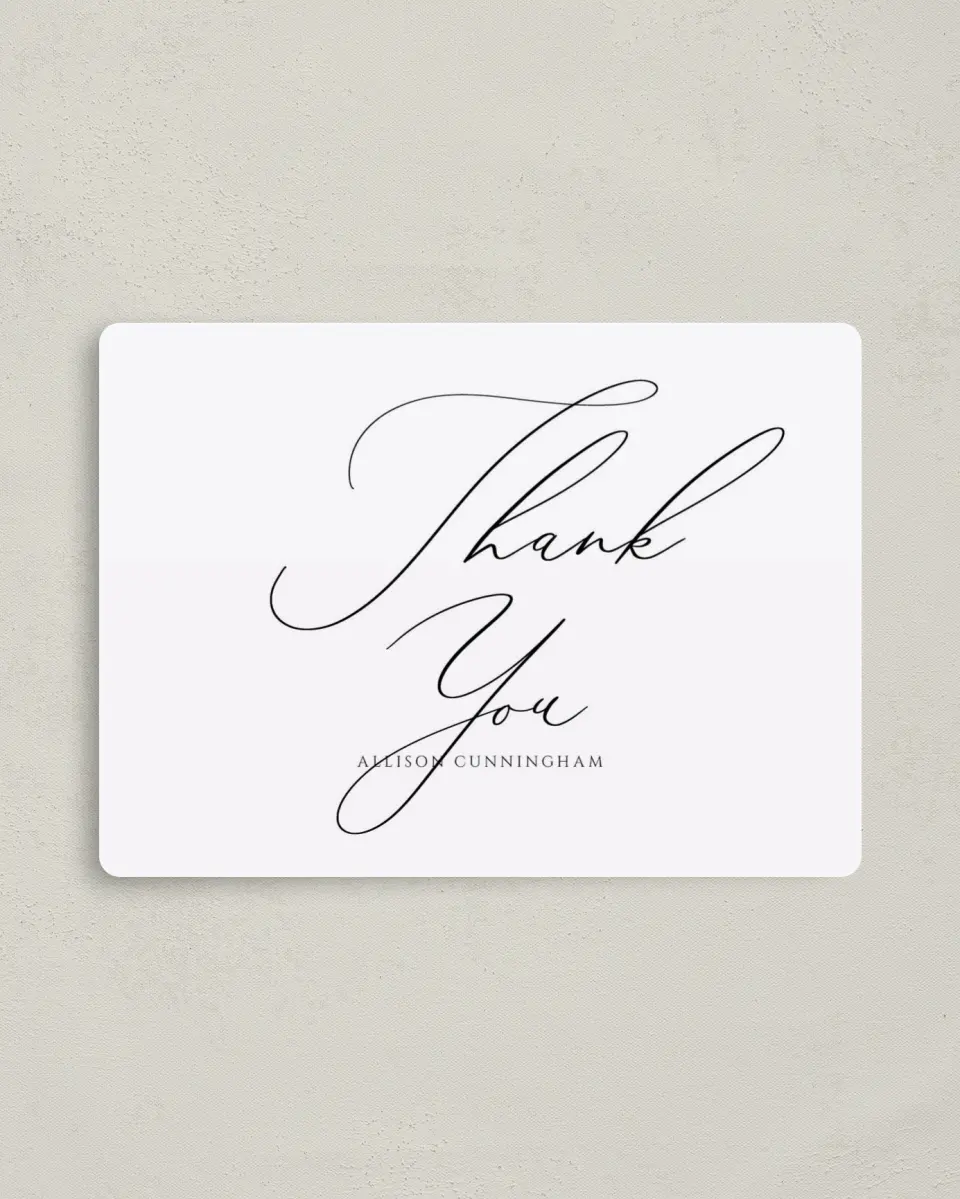 This is a 4" x 5½" Newlywed called Timeless Bride printed in full color with a Luxe Satin finish