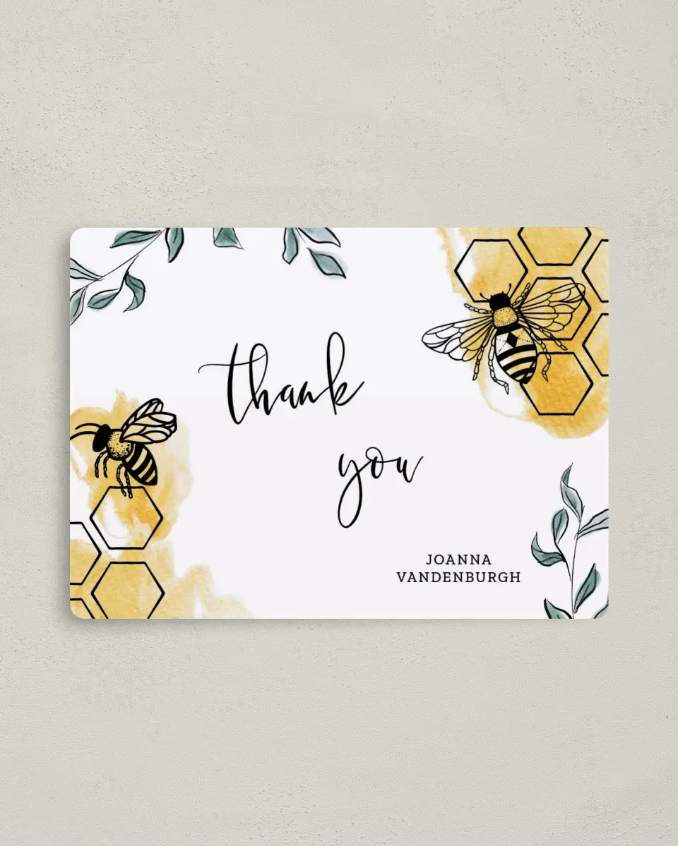 This is a 4" x 5½" Newlywed called Bride to Bee printed in full color with a Luxe Satin finish