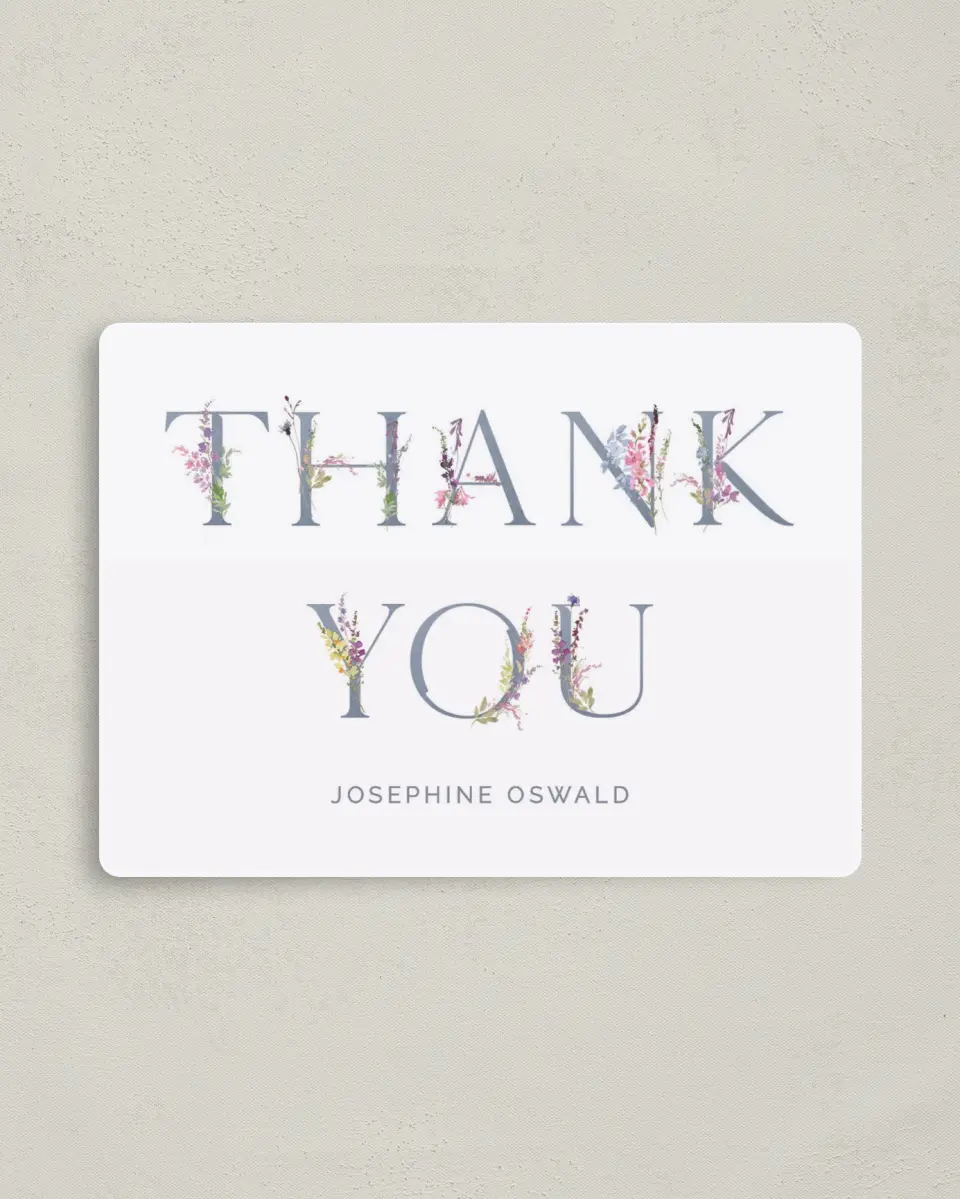 This is a 4" x 5½" Newlywed called Bride Florals printed in full color with a Luxe Satin finish