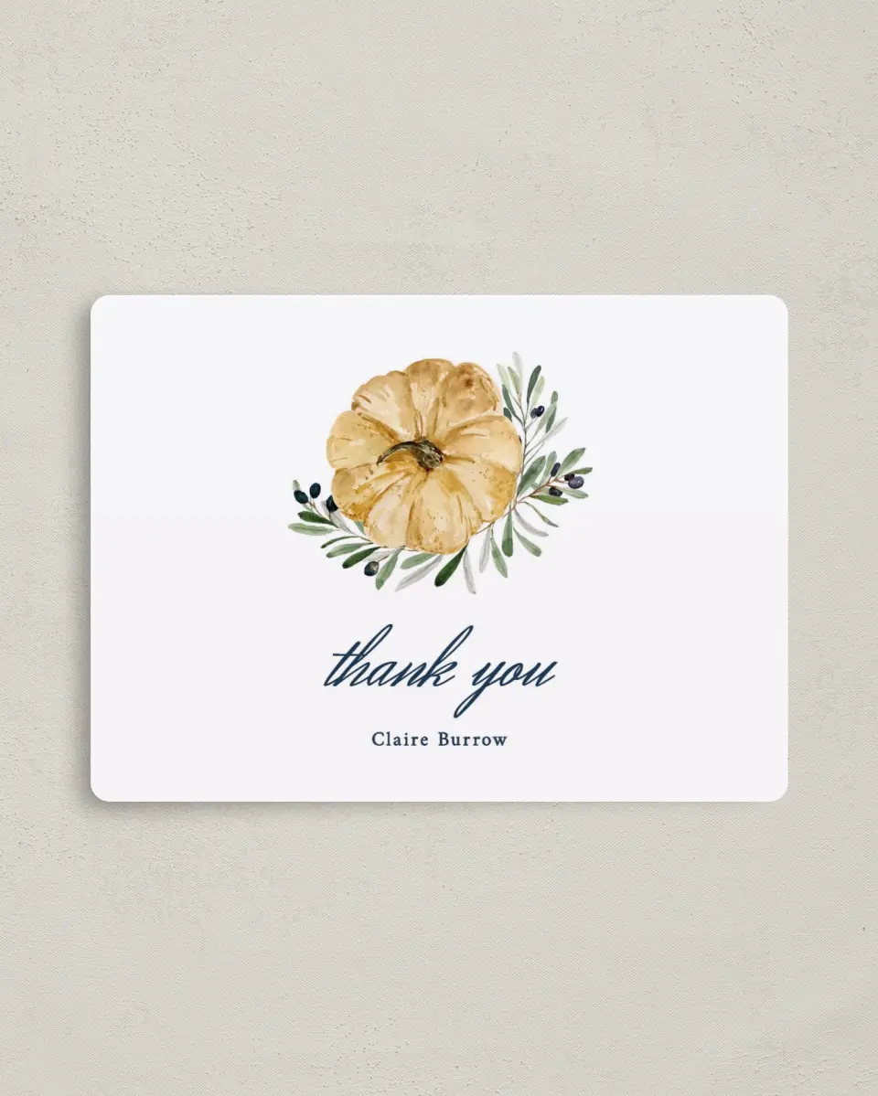 This is a 4" x 5½" Newlywed called Fall Floral printed in full color with a Luxe Satin finish