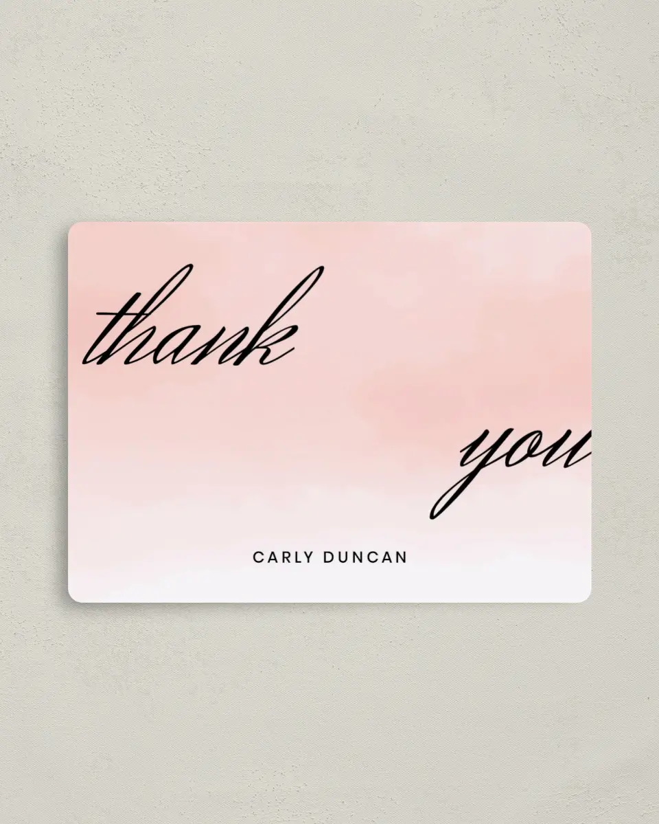 This is a 4" x 5½" Newlywed called Virtual Celebration printed in full color with a Luxe Satin finish
