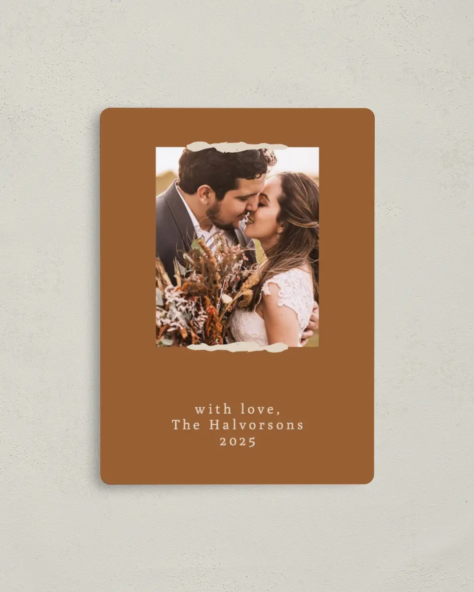 This is a 4" x 5½" Thank You Magnet called Threads of Love printed in full color with a Luxe Satin finish