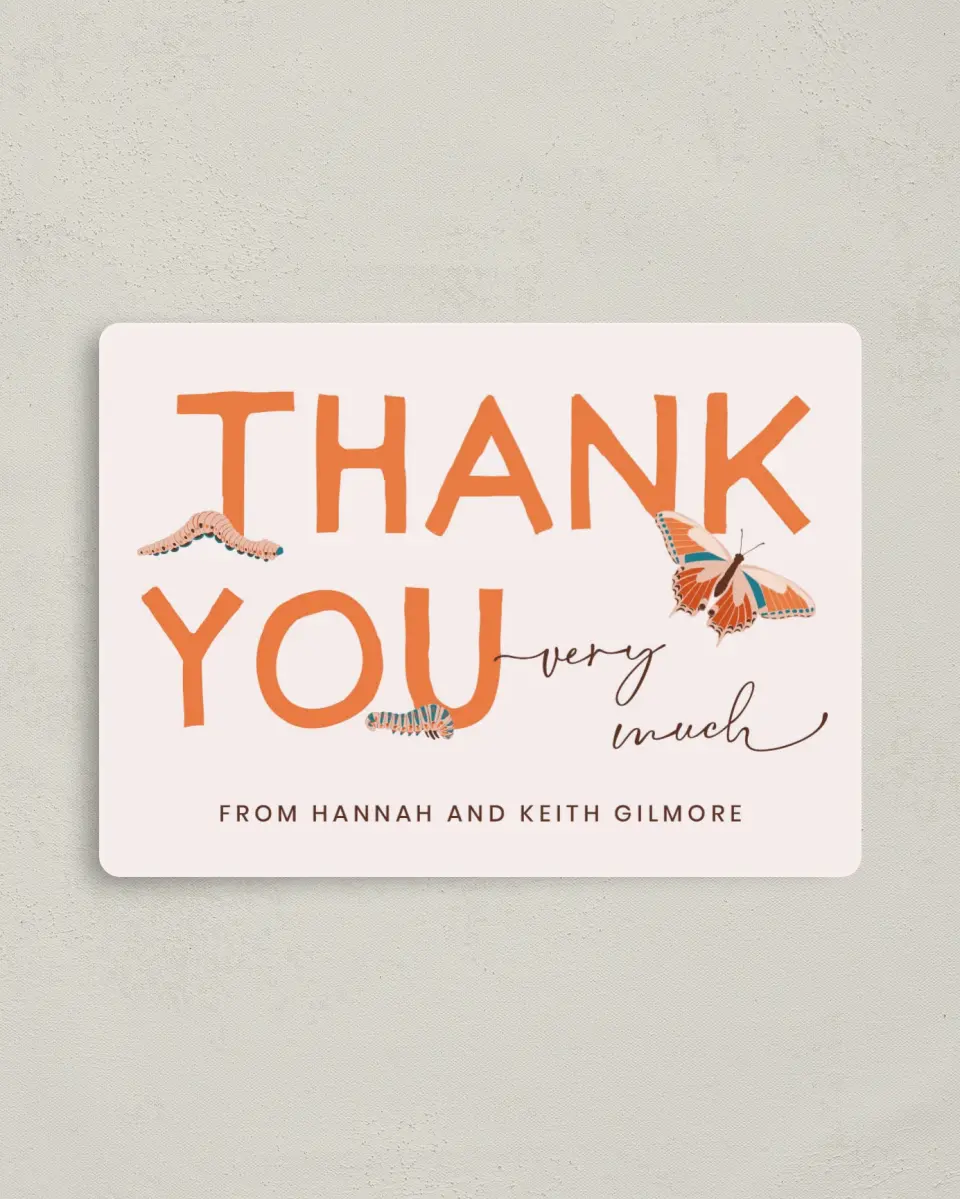 This is a 4" x 5½" Graduation Thank You Magnet called Little Bug printed in full color with a Luxe Satin finish