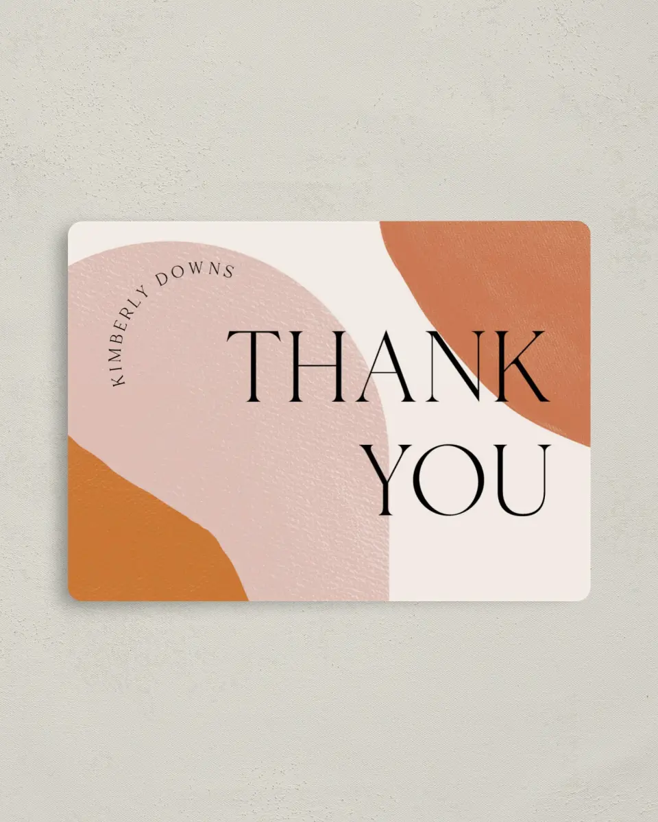 This is a 4" x 5½" Newlywed called Shower Shapes printed in full color with a Luxe Satin finish