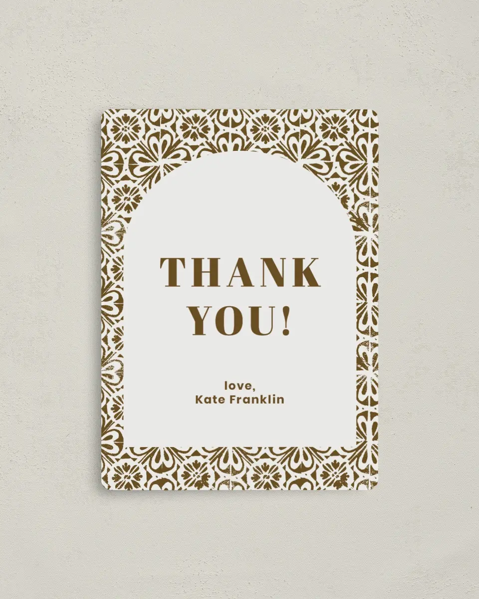 This is a 4" x 5½" Graduation Thank You Magnet called Sweet Baby printed in full color with a Luxe Satin finish