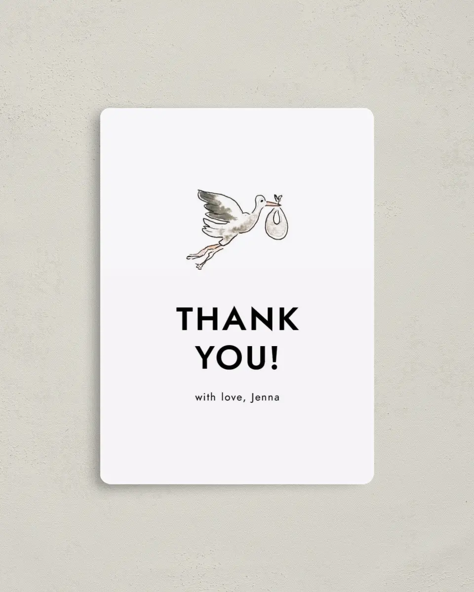 This is a 4" x 5½" Graduation Thank You Magnet called Little Villa Surprise printed in full color with a Luxe Satin finish