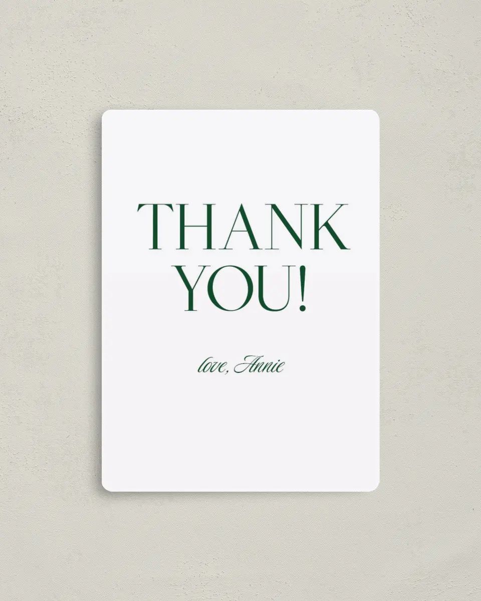 This is a 4" x 5½" Newlywed called Fancy Lady printed in full color with a Luxe Satin finish