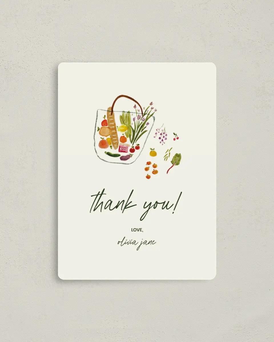 This is a 4" x 5½" Newlywed called Mod Miss printed in full color with a Luxe Satin finish