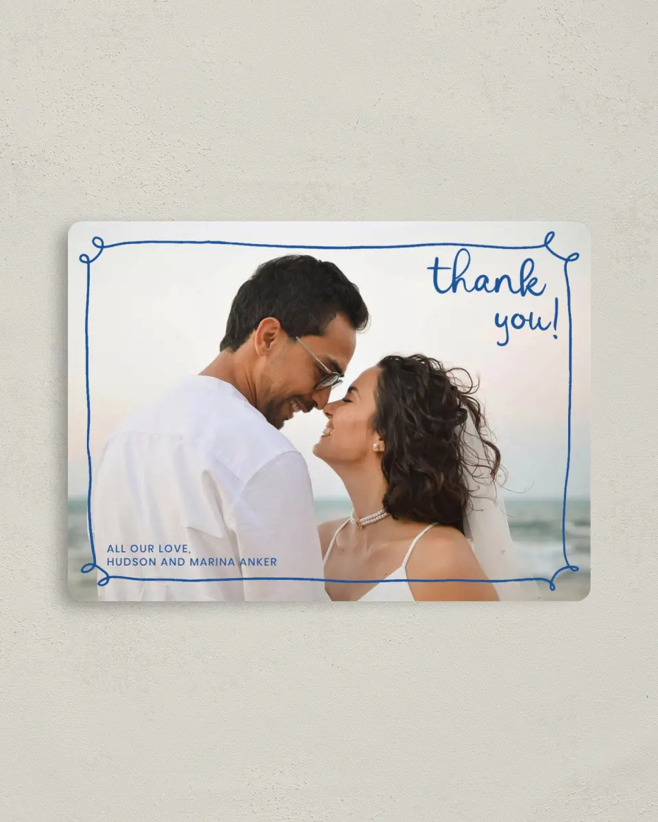 This is a 4" x 5½" Thank You Magnet called Abyssal Love printed in full color with a Luxe Satin finish