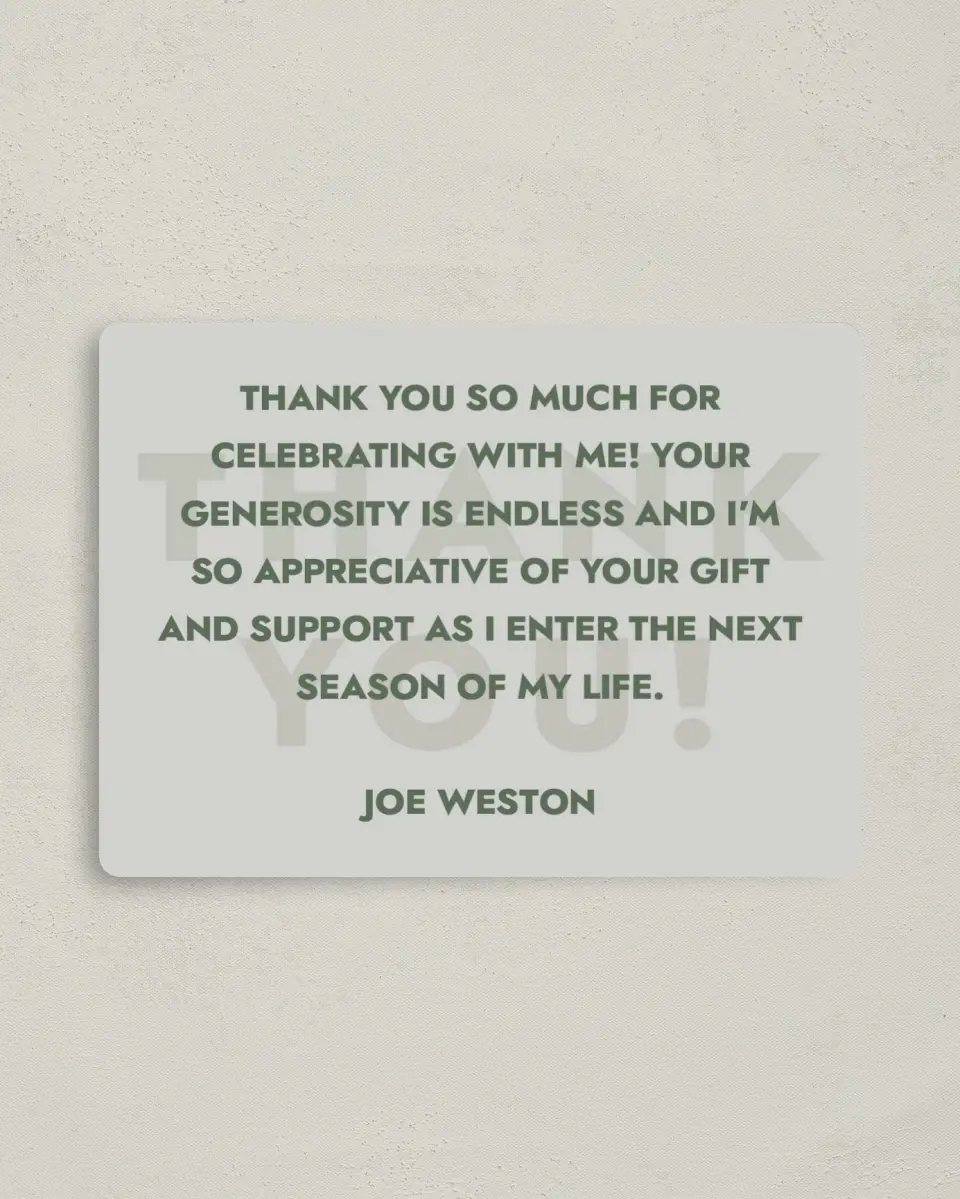 This is a 4" x 5½" Graduation Thank You Magnet called Celebrating the Grad printed in full color with a Luxe Satin finish
