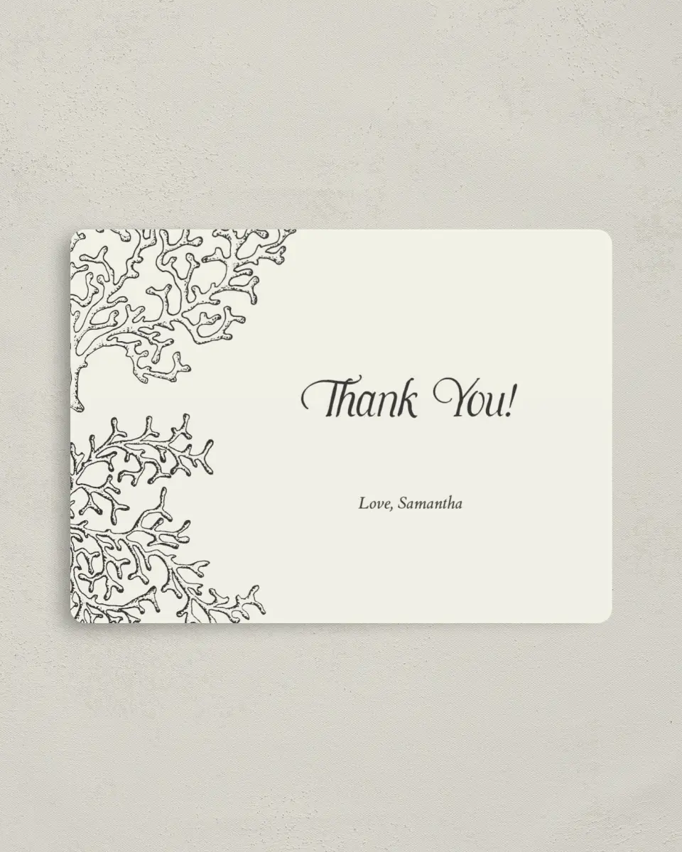 This is a 4" x 5½" Newlywed called Breezy and Bridal printed in full color with a Luxe Satin finish