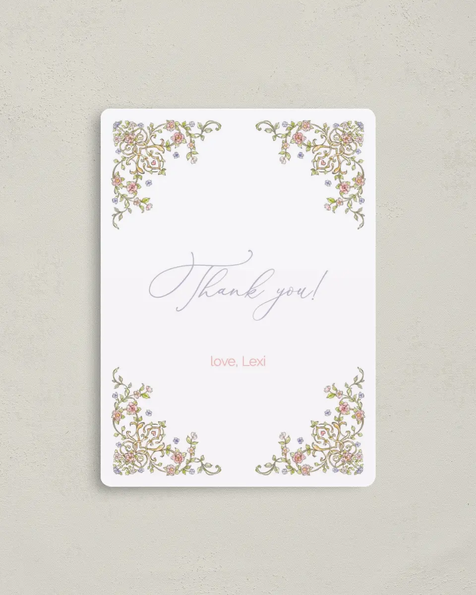 This is a 4" x 5½" Newlywed called Regal Celebration printed in full color with a Luxe Satin finish