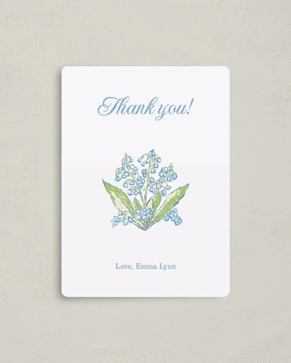 This is a 4" x 5½" Newlywed called Bright Bride printed in full color with a Luxe Satin finish