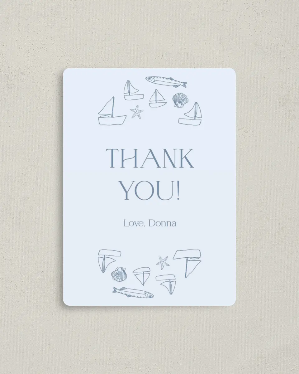 This is a 4" x 5½" Newlywed called Last Toast printed in full color with a Luxe Satin finish