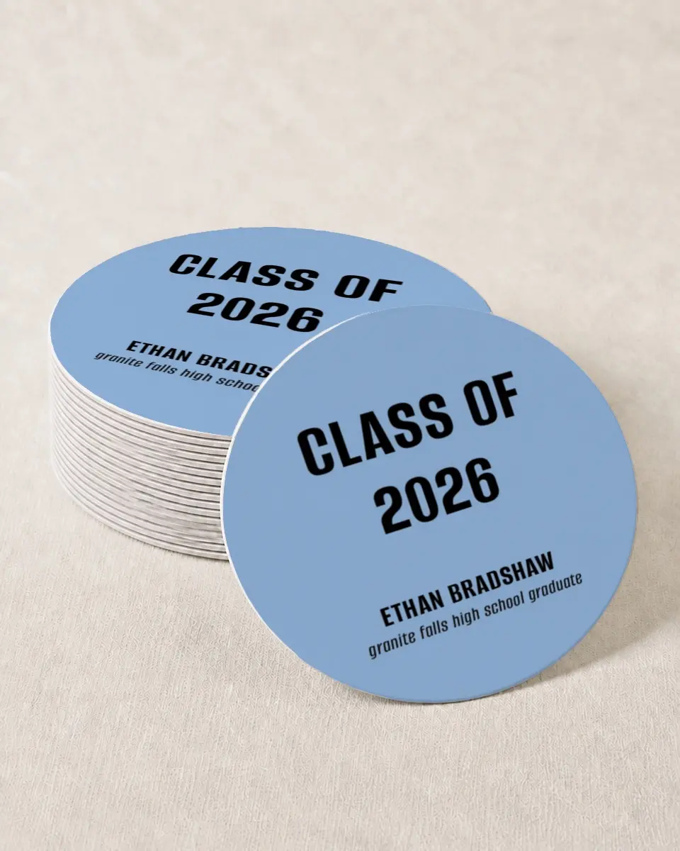 This is a 4" x 4" Wedding Coaster called Clean Cut printed in full color on Kraft Chipboard paper