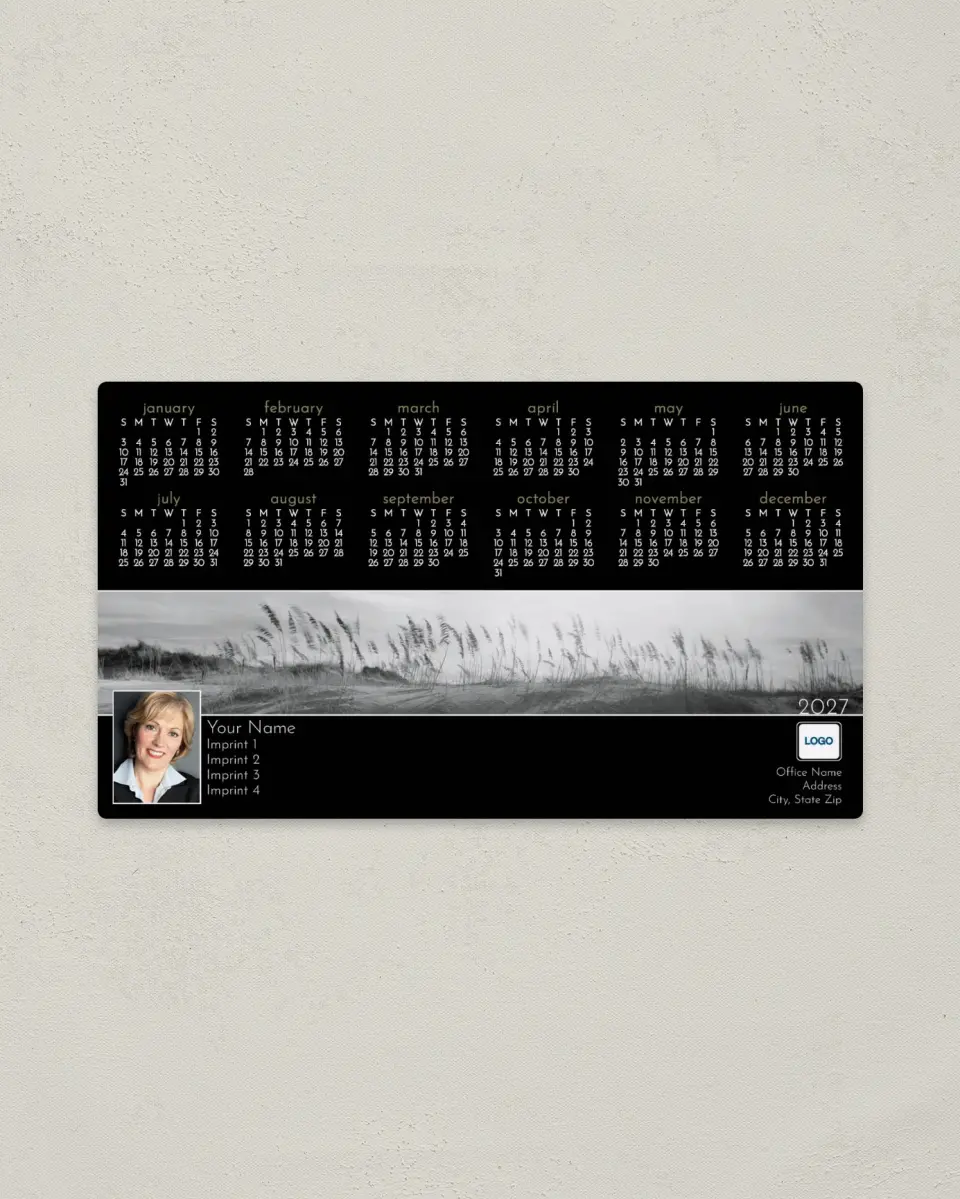This is a 4" x 7" Full Magnet Calendar called Wheat Field printed in full color with a Standard Gloss finish