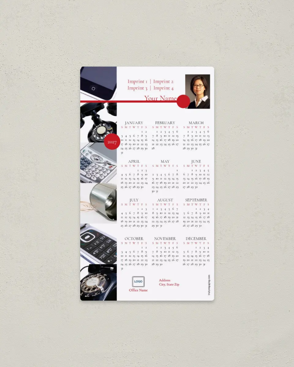 This is a 4" x 7" Full Magnet Calendar called I'm Listening printed in full color with a Standard Gloss finish