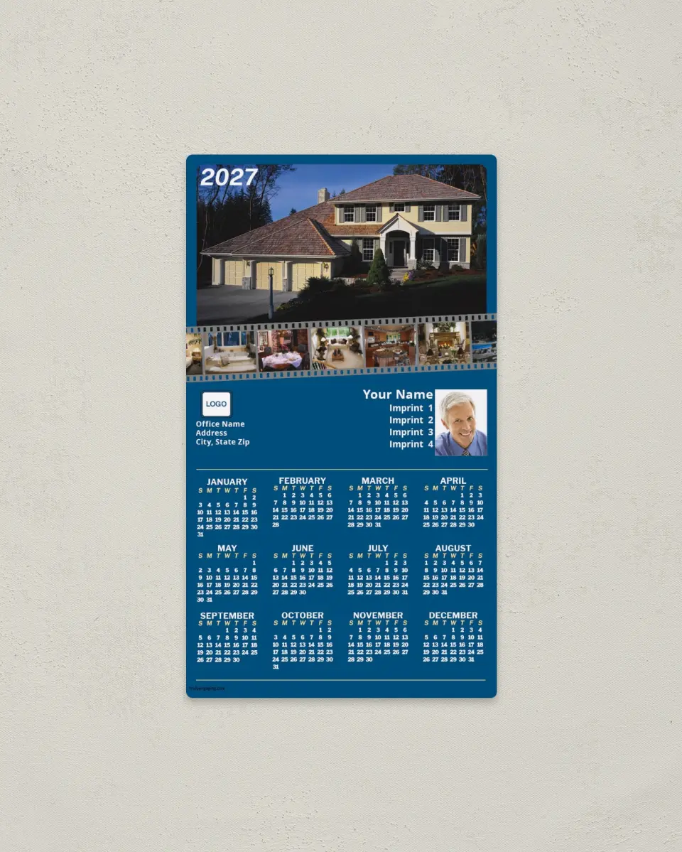 This is a 4" x 7" Full Magnet Calendar called House and Rooms Classic Collection printed in full color with a Standard Gloss finish