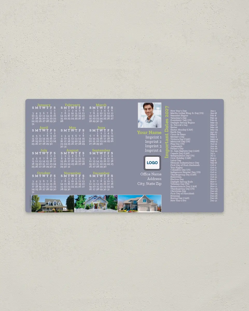 This is a 4" x 7" Full Magnet Calendar called Professional Home Appeal printed in full color with a Standard Gloss finish