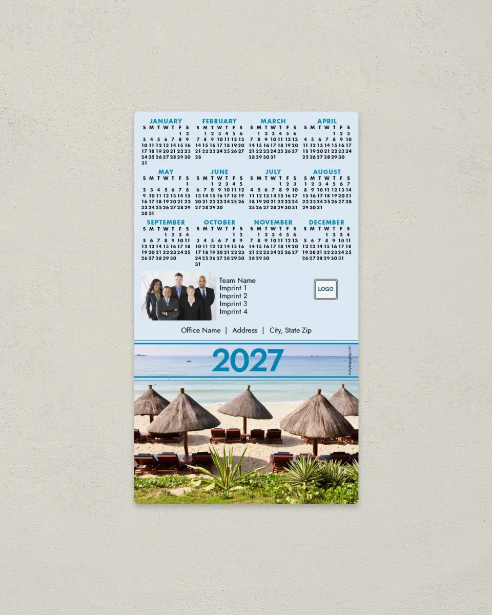 This is a 4" x 7" Full Magnet Calendar called Endless Horizon printed in full color with a Standard Gloss finish