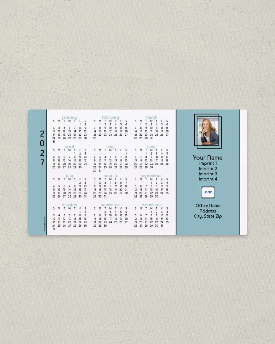 This is a 4" x 7" Full Magnet Calendar called Cottage Hues printed in full color with a Standard Gloss finish