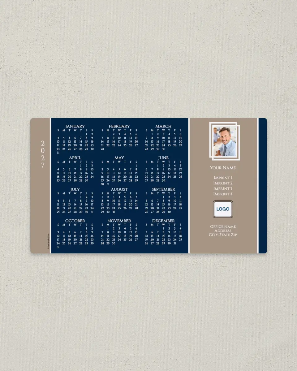 This is a 4" x 7" Full Magnet Calendar called Studio Hues printed in full color with a Standard Gloss finish