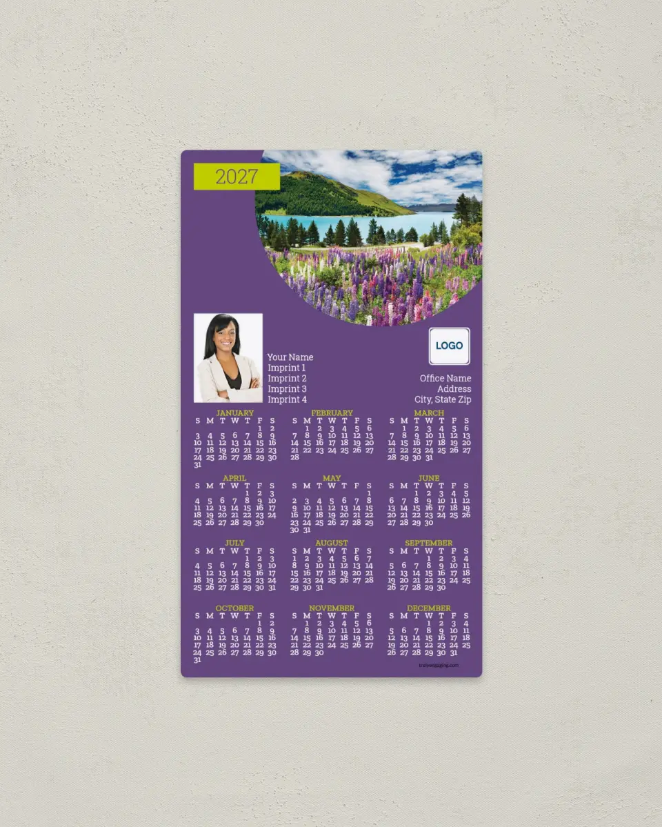 This is a 4" x 7" Full Magnet Calendar called Hidden Tropics printed in full color with a Standard Gloss finish