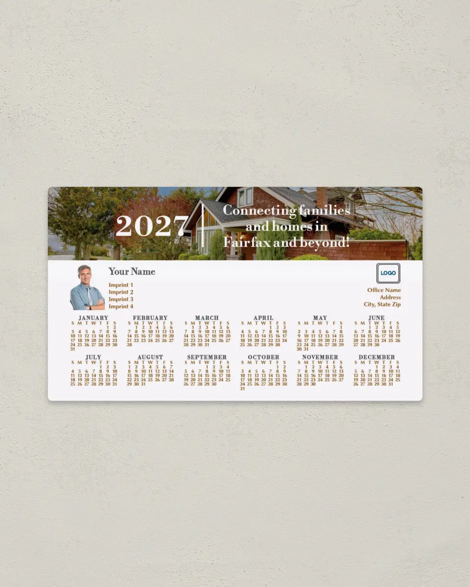 This is a 4" x 7" Full Magnet Calendar called Home Finder printed in full color with a Standard Gloss finish