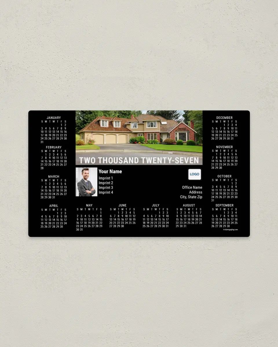 This is a 4" x 7" Full Magnet Calendar called Window Panorama printed in full color with a Standard Gloss finish