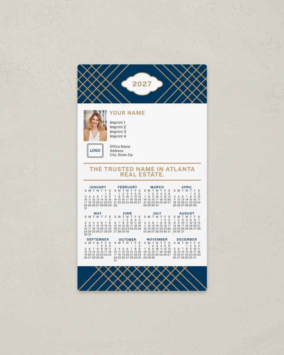 This is a 4" x 7" Full Magnet Calendar called Trusted Name printed in full color with a Standard Gloss finish