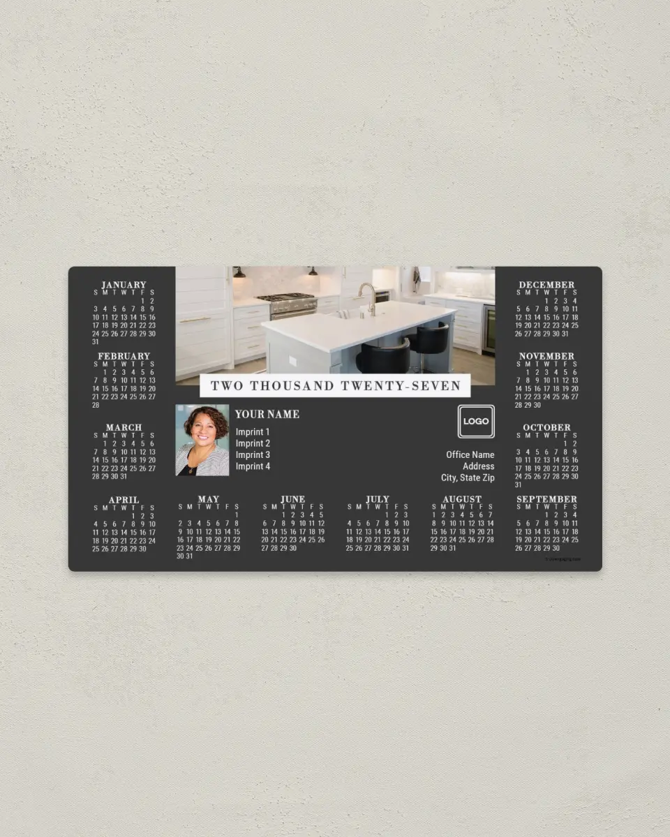 This is a 4" x 7" Full Magnet Calendar called Be My Guest printed in full color with a Standard Gloss finish