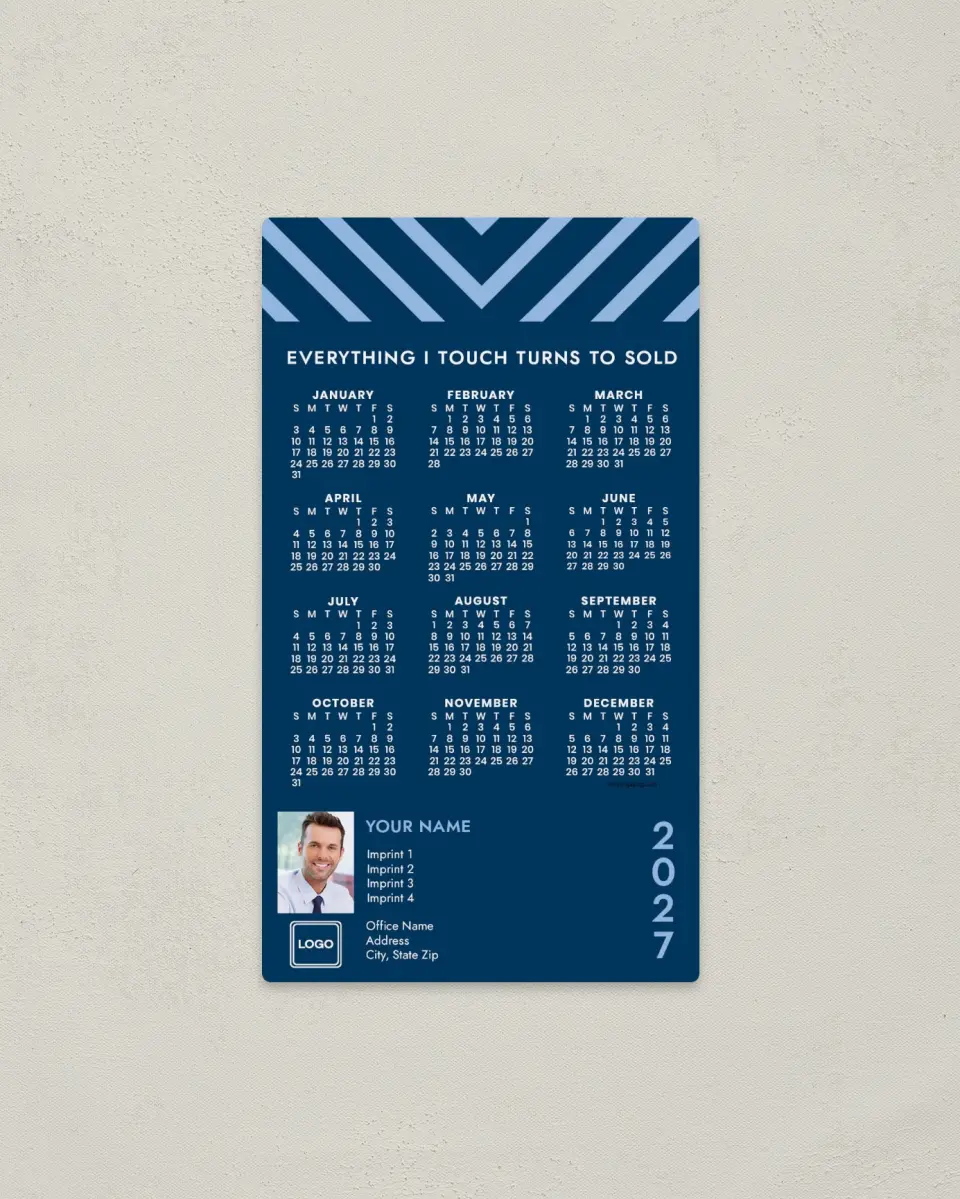 This is a 4" x 7" Full Magnet Calendar called Sold Alluring printed in full color with a Standard Gloss finish